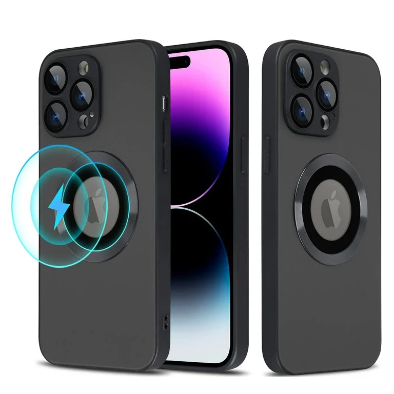Silikonska maska iPhone 14 Pro AG Glass Graphite Magnetic