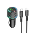 BOROFONE Auto Punjač 2IN1 PD48W Type-C Black