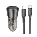 BOROFONE Auto Punjač 2IN1 PD20W Type-C Black