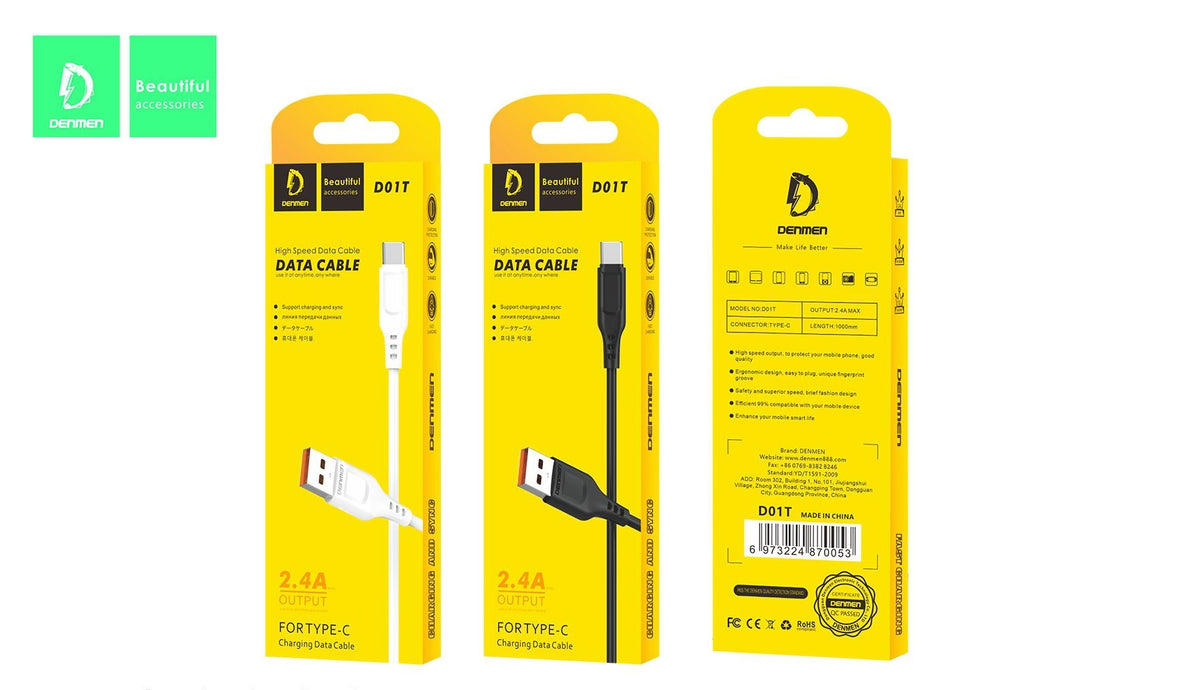 DENMEN USB to Type-C Kabal 2.4A