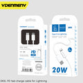 Denmen D65L Type-C to Lightning kabal 100W – 2m