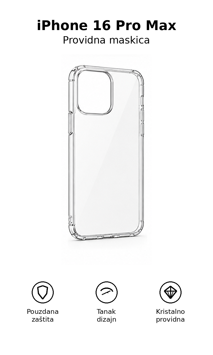 Providna maskica za iPhone 16 Pro Max